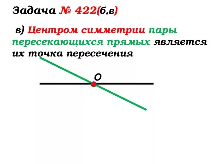 Найди все пары прямых пересекающихся под прямым. Центр симметрии двух пересекающихся прямых. Симметричные углы. Пара пересекающихся прямых имеет центр симметрии. Центр симметрии пары пересекающихся прямых.