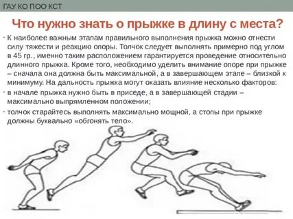Ошибки при выполнении прыжка в длину