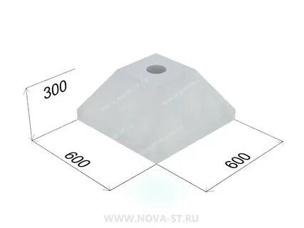 Бетонная опора дорожного знака