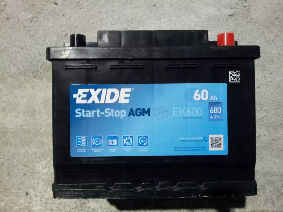 Аккумулятор Exide ek600 AGM. Exide start-stop AGM ek600. Exide start-stop AGM ek600 242х175х190. Аккумулятор на акцент Exide. Exide start agm