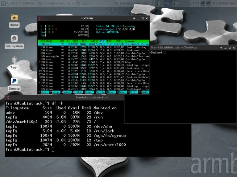 Armbian debian. Armbian. armbian файловый режим. armbian noble xfce.