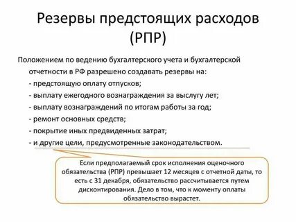 401.60 резервы предстоящих
