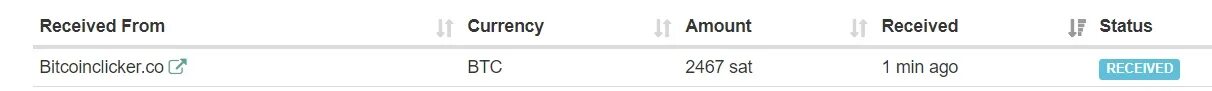 Amount received. Amount received