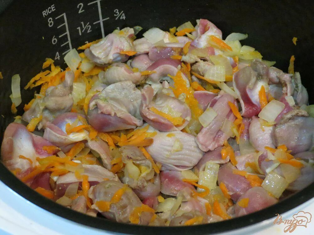 Как приготовить куриные желудки в мультиварке