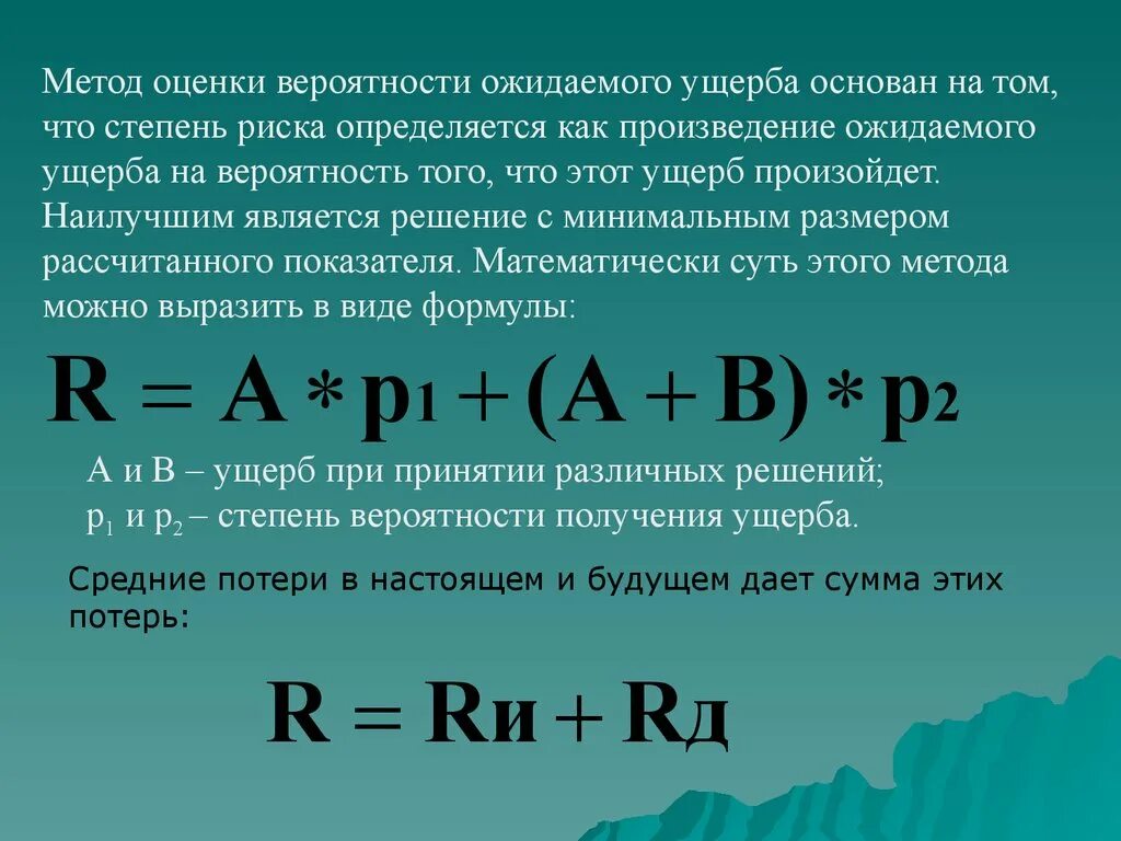 Метод оценки вероятности. Методы расчета рисков. Метод расчета рисков. Метод оценки вероятности риска. Убытки рассчитывать