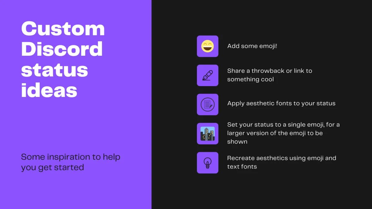 Новые статусы в дискорде. Статусы в дискорд. кастомный дискорд. discord ideas. статусы для дискорда.