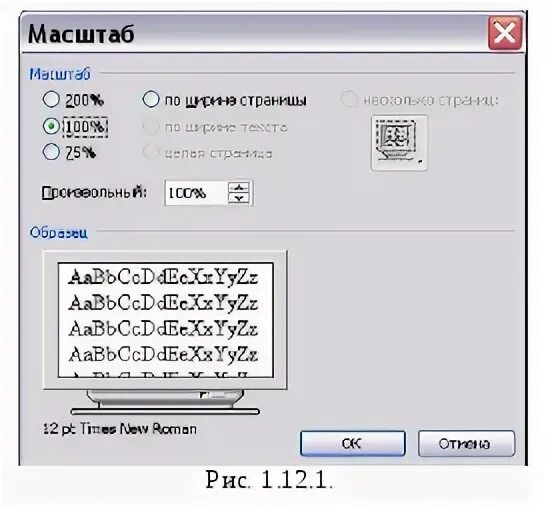 Масштаб отображения