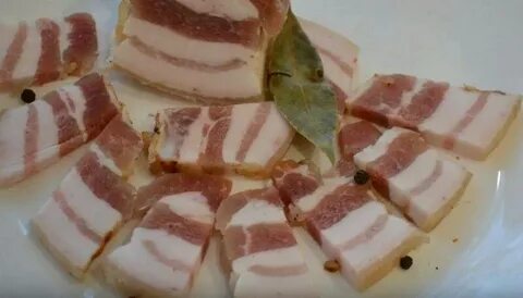 Вкусное простое сало в рассоле