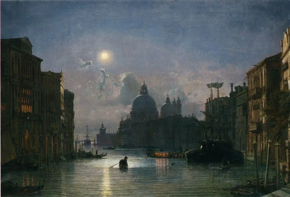 Картина ночные пейзажи айвазовского. Айвазовский Венеция 1842.