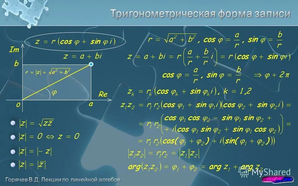 Поле комплексных чисел. Поле комплексных чисел