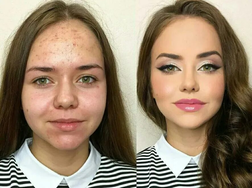 Как измениться в другую сторону. Макияж до и после. Девушки до и после макияжа. Макияж до и после профессиональный. Девушка до косметики и после.