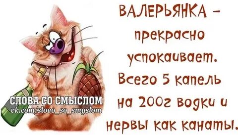 Валерьянка успокаивает