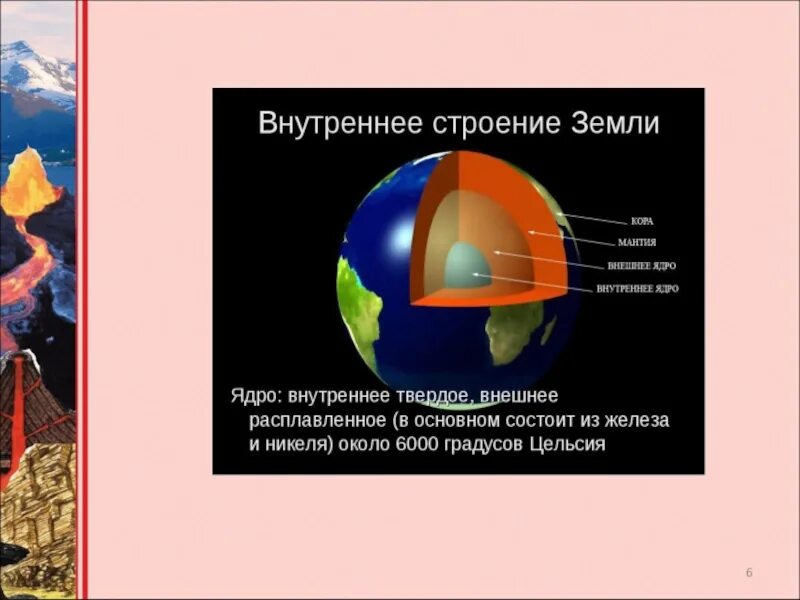 Строение земли. Внутренне строение земли. Схема внутреннего строения земного шара. Внутреннее строение земли рисунок.