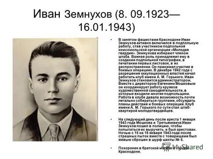 Участники молодой гвардии
