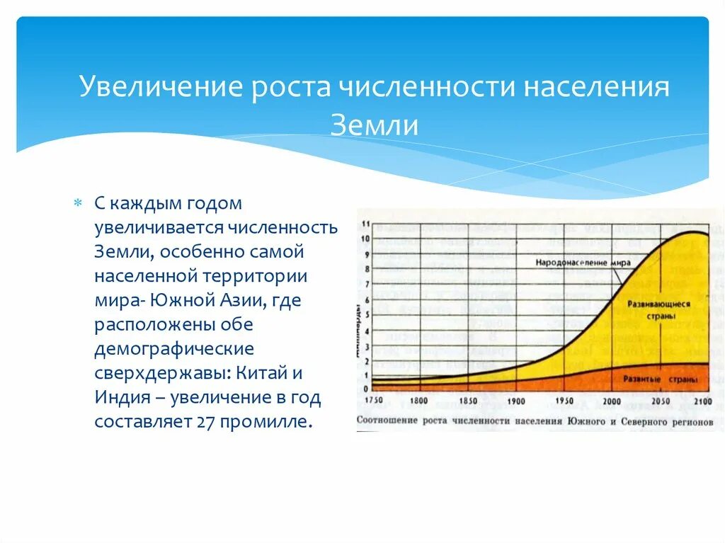 Каковы причины роста численности населения земли