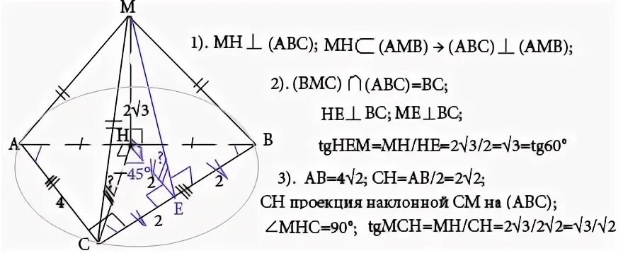 Точка м равноудалена