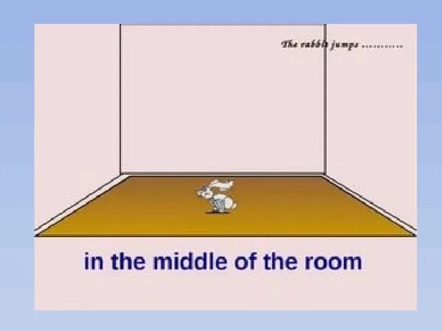 In the middle of the room