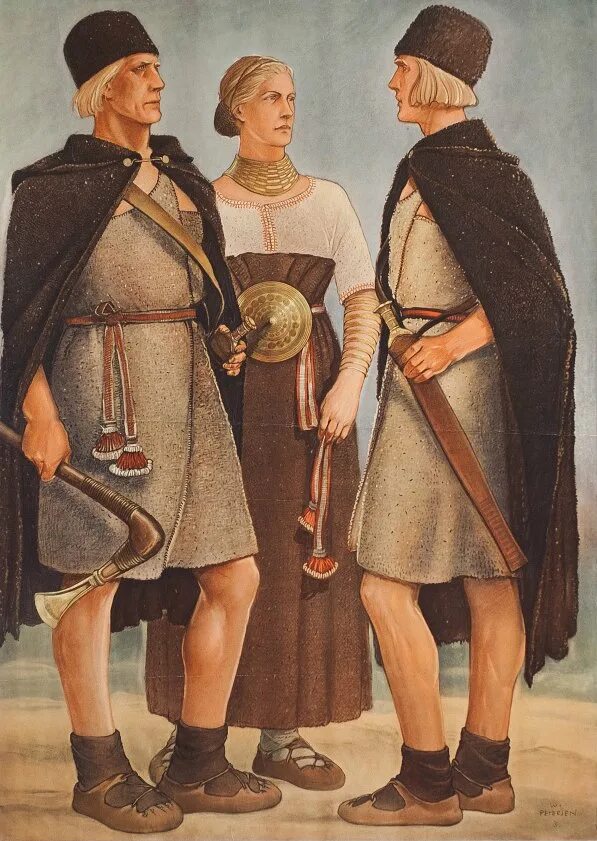 Германцы в первые века. Древние германцы бронзовый век. Одежда германцев. Одежда древней Европы. Древние европейские народы.
