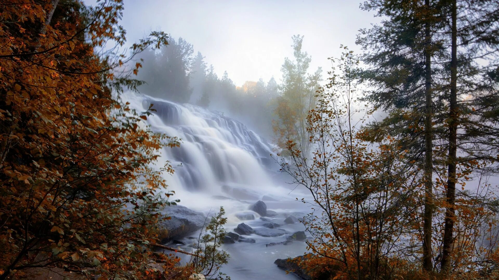 Natural fall. Водопад в тумане. Красивые туманные водопады. Туманная вода водопада. Лес водопад туман.