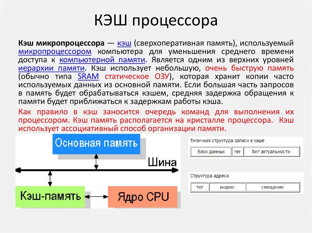 Частота кэша процессора