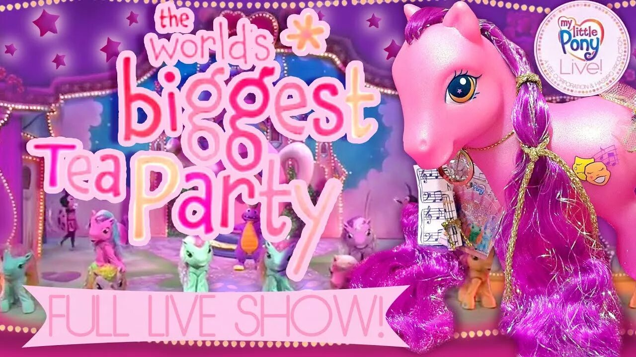 Me little Pony g3 the World's biggest Tea Ракен. My little Pony g3 book the Worlds Beggest Teа pfrtу. My little Pony g1 so Soft Party Play Set. Full pony