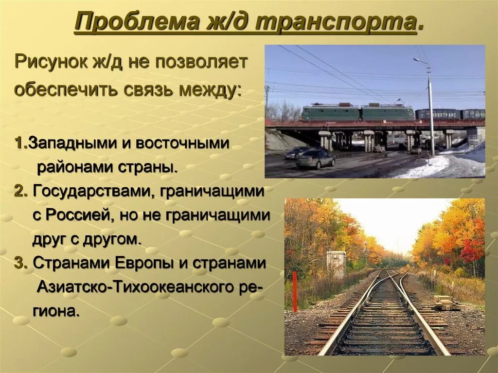 Железнодорожный транспорт примеры. Проблемы железнодорожного транспорта. Сухопутный транспорт Железнодорожный. Проблемы сухопутного транспорта. Транспорт России.