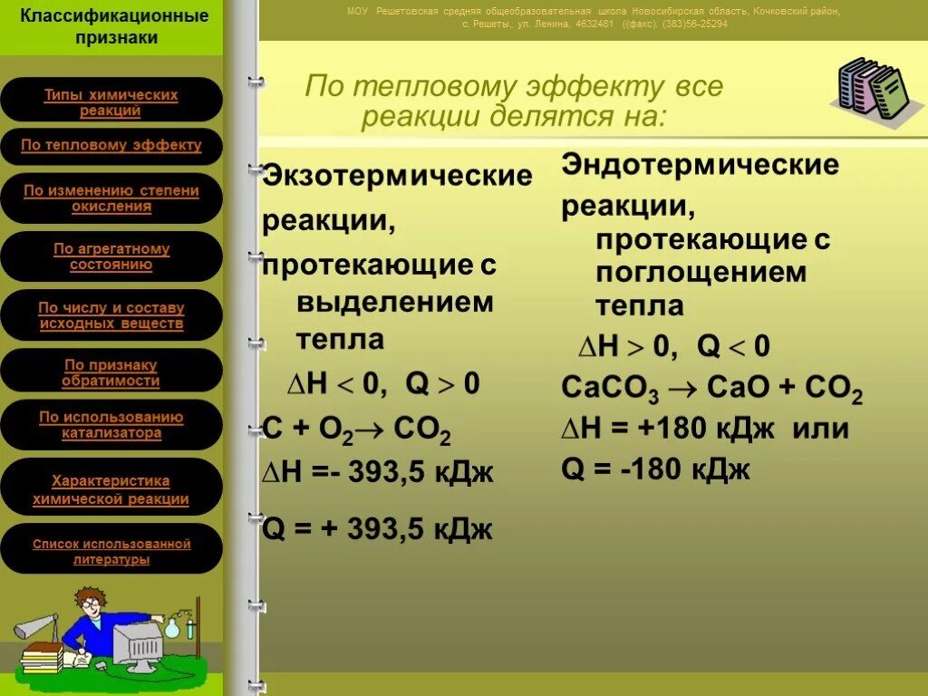 Экзотермическая реакция по тепловому эффекту. По тепловому эффекту экзотермические эндотермические. По тепловому эффекту эндотермические реакции. Классификация реакций по тепловому эффекту. Caco3 cao co2 177 кдж