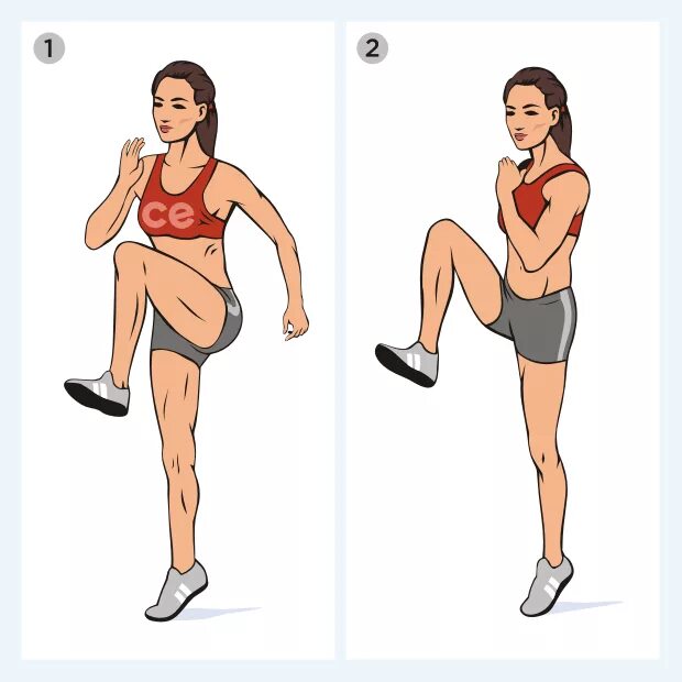 Сделайте шаг в сторону. Бег на месте с высоким подниманием бедра. Шаги на месте. Шаги на месте упражнение. Высокое поднимание бедра упражнение.