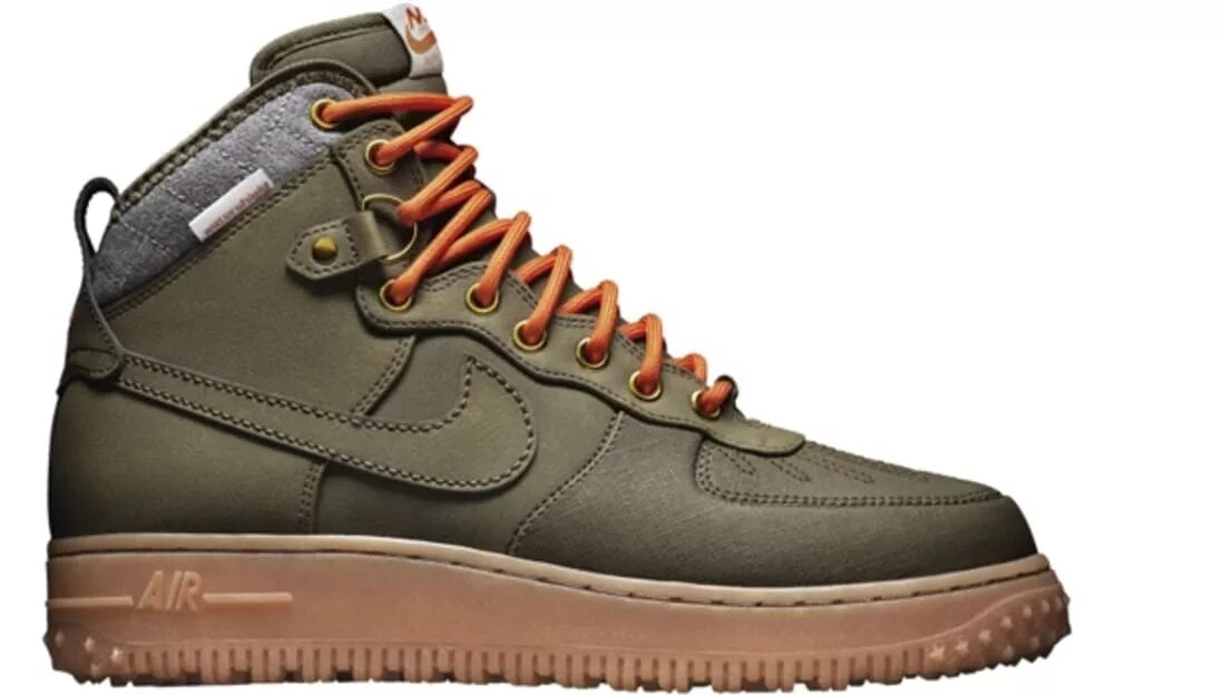 Осенние найк мужские. Nike Air Force 1 High Duckboot – Black – Gum Light Brown. Nike Air Force 1 Duckboot. Nike Air Force 1 Lunar Duckboot. Nike Lunar Force Duckboot зеленые.