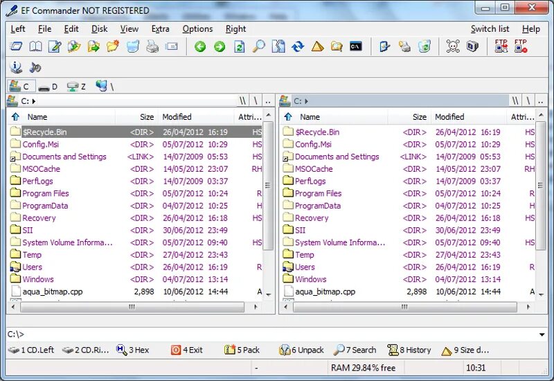 C temp directory