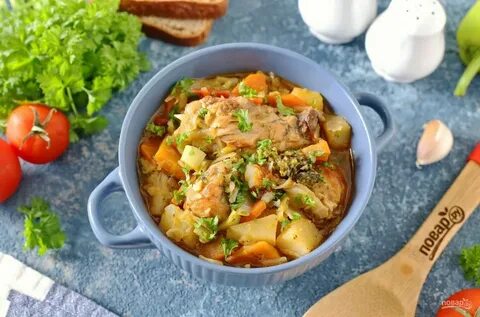 Тушеная курица в мультиварке