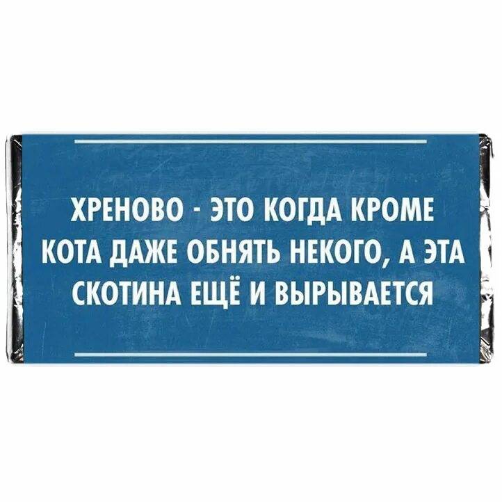 Сняли шоколадку. Цитата 37. Шоколад с прикольными надписями. Некого обнять.