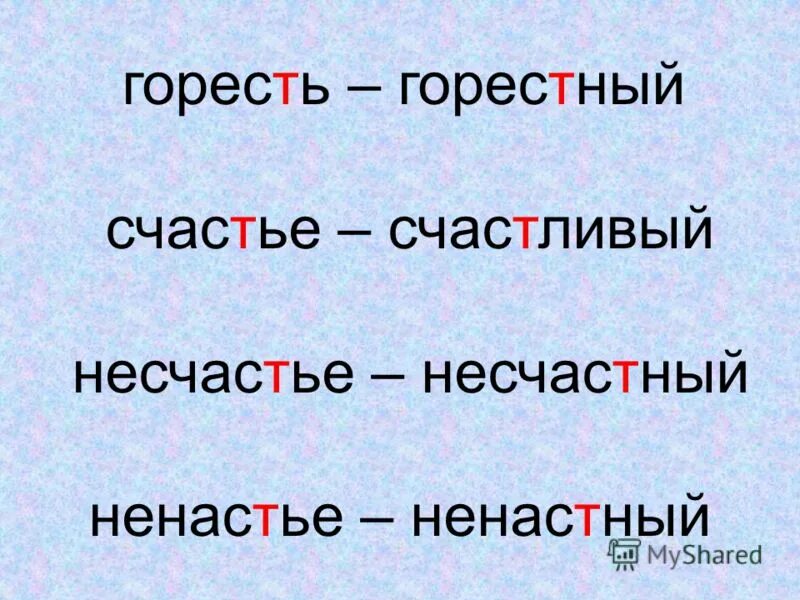 Корень в слове синий. Несчастный проверочное слово. Счастливый проверочное слово. Ненастье проверочное слово.