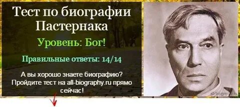 Тест по пастернаку