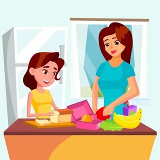 Today she help her mother since morning