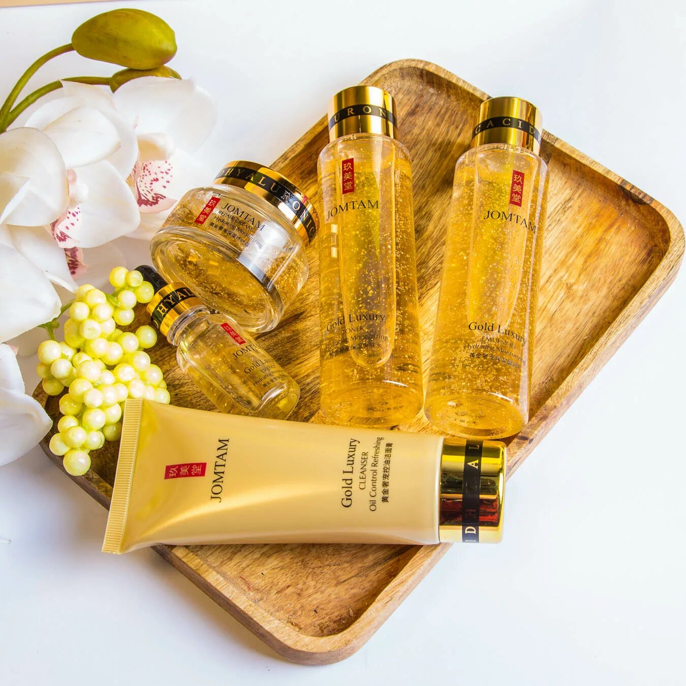 Jomtam косметика пробники крем в золотой. Косметика jomtam Gold Luxury. Набор jomtam Gold Luxury. Jomtam Gold Luxury Toner. Jomtam набор косметики.