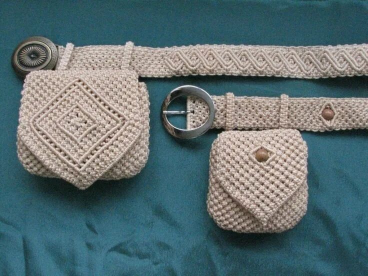 BUY Handmade women accessories clutch bag womens belt macrame bag macrame belt 6
