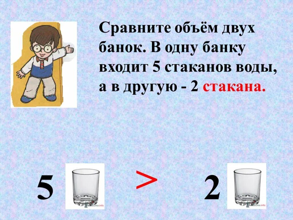 В банку входит 10 стаканов воды. Литр 1 класс. Объем 1 класс. Литр 1 класс математика. Задания на тему литр 1 класс.