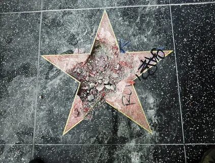 Звезда дональда трампа на голливудской аллее славы