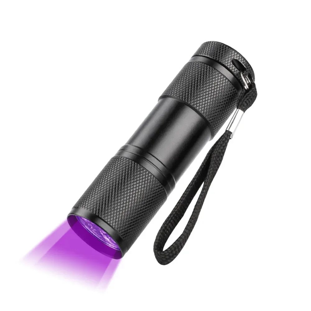 Фонарь светодиодный Mini Torch. УФ-фонарь «Паломар». Nichia 365nm UV фонарь. Ультрафиолетовый фонарик 9 led 365 НМ.