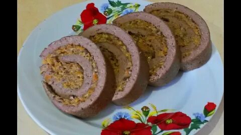 Домашний рулет из печени