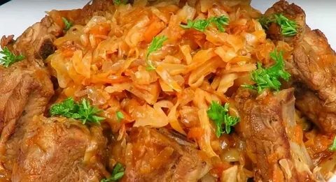 Мясо с капустой на сковороде свинина рецепт