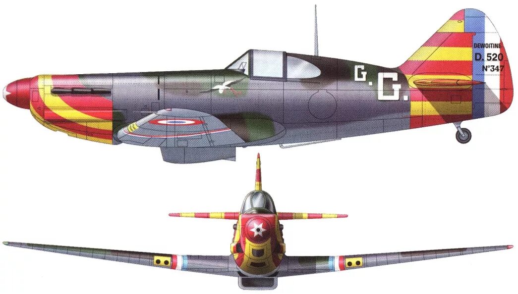 Dewoitine d. 520 самолетов. Девуатин d. Девуатин d. Dewoitine d.