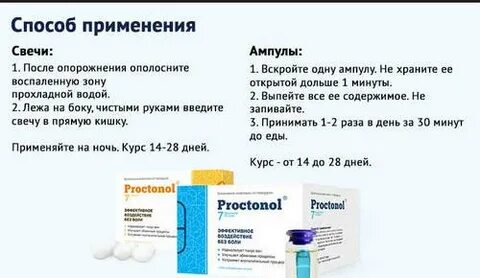 Проктонол от геморроя инструкция