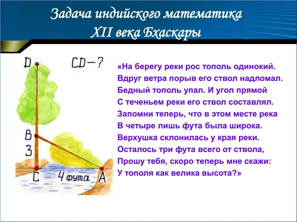 Размер реки от берега до берега