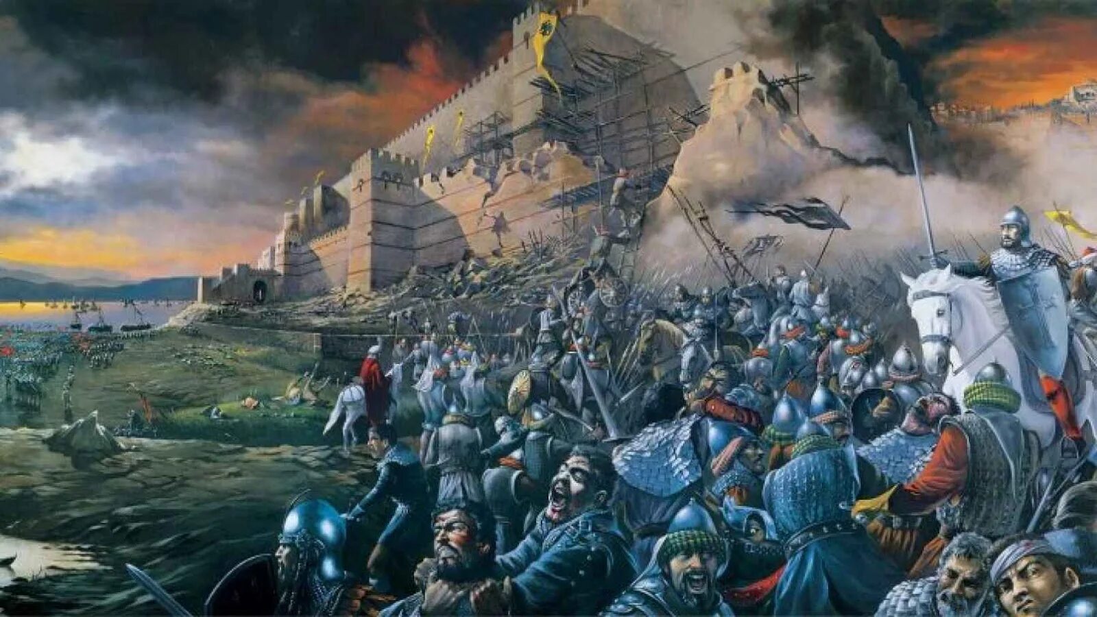 Нападение империи. Осада Константинополя 1453 год. Захват турками Константинополя в 1453. Падение Константинополя 1453. Осада Константинополя 1453 арт.