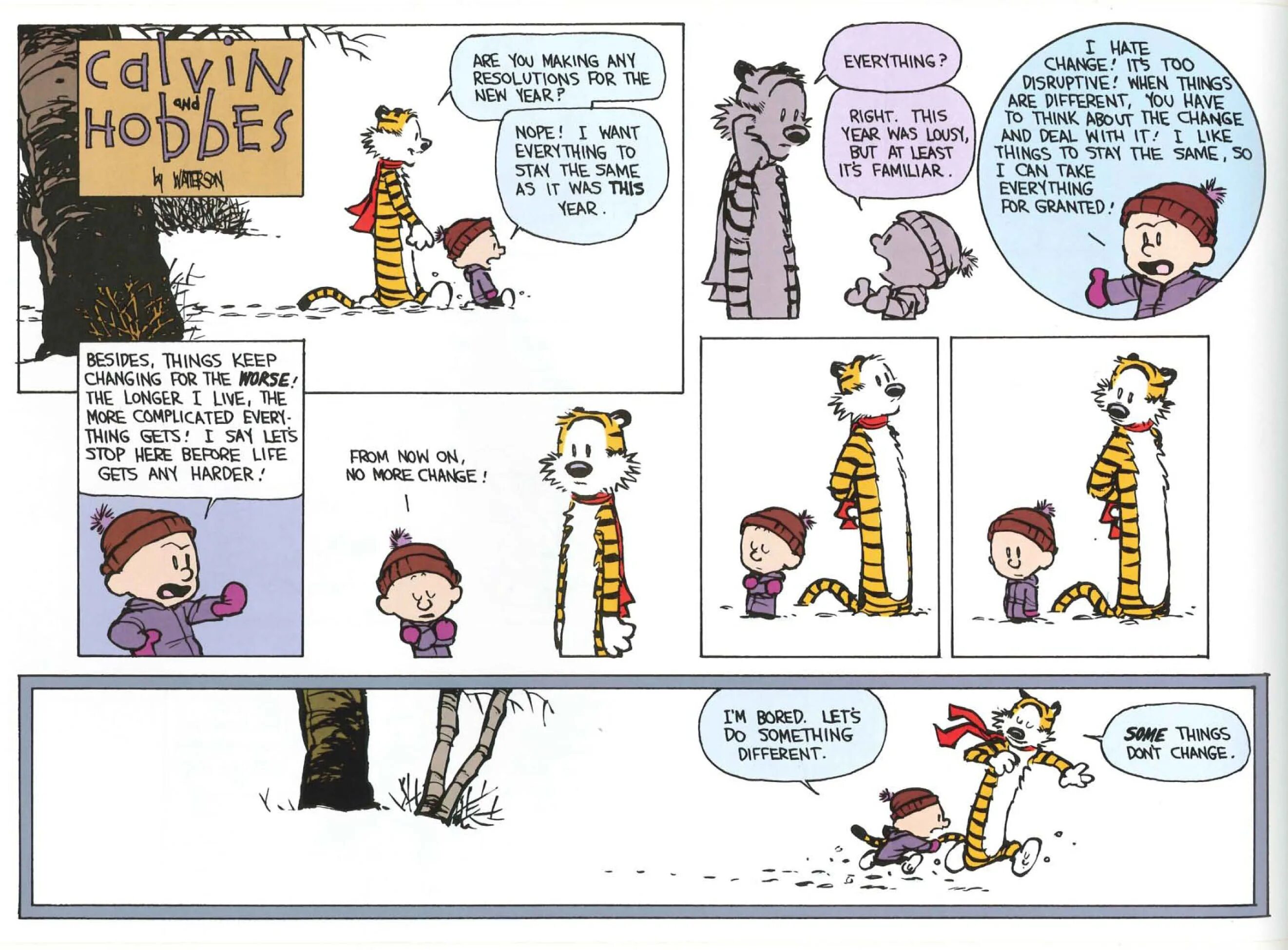 Everything gets better. Calvin and Hobbes Comics 5.