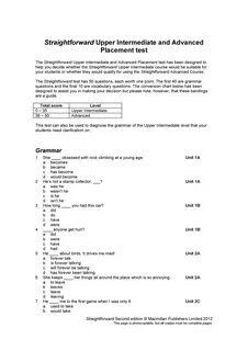 Upper intermediate test