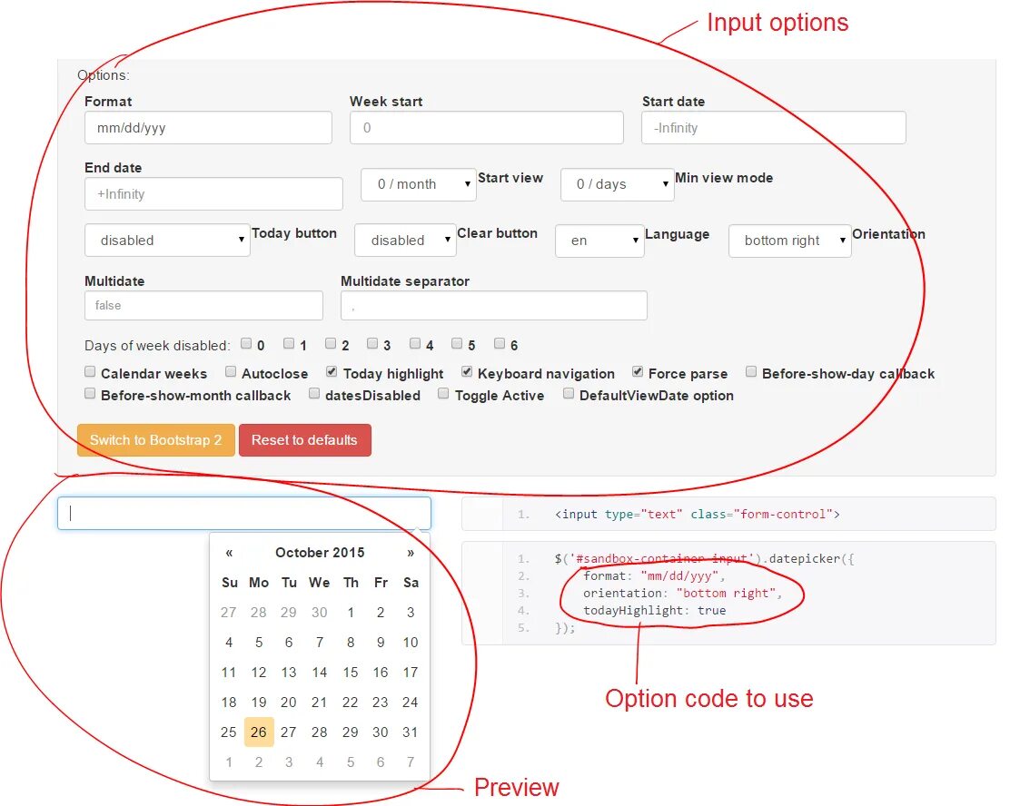 Class form control. Form control. select class form control. bootstrap 5 calendar. start date to end date datepickers.