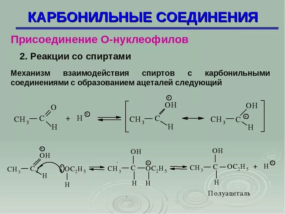 Карбонильные соединения реакции присоединения. Карбонильные соединения присоединение о-нуклеофилов. Присоединение к карбонильным соединениям. Взаимодействие карбонильных соединений с рcl5. Реакция образования этилового спирта